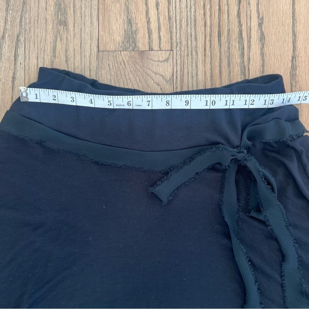 Ann Taylor Loft Women’s Black & Tan Floral Print with Tie Midi Skirt Size Small - Picture 7 of 9